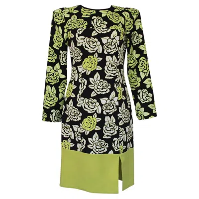 Pre-owned Emanuel Ungaro Floral Dress Size 40 In Sand