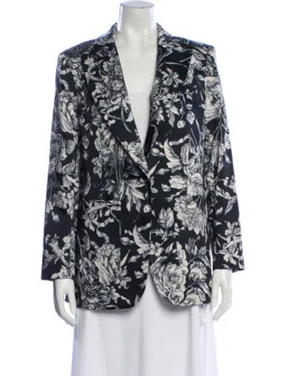 Pre-owned Emanuel Ungaro Floral Print Blazer In Multi
