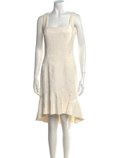 Pre-owned Emanuel Ungaro Floral Print Knee-length Dress In Neutral