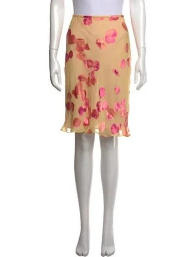 Pre-owned Emanuel Ungaro Floral Print Knee-length Skirt In Multi