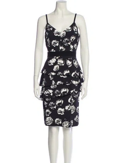 Pre-owned Emanuel Ungaro Floral Print Midi Length Dress In Neutral