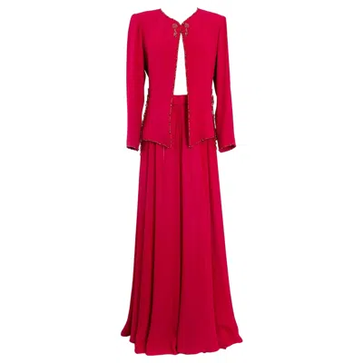 Pre-owned Emanuel Ungaro Haute Couture Pink Silk Chiffon Set