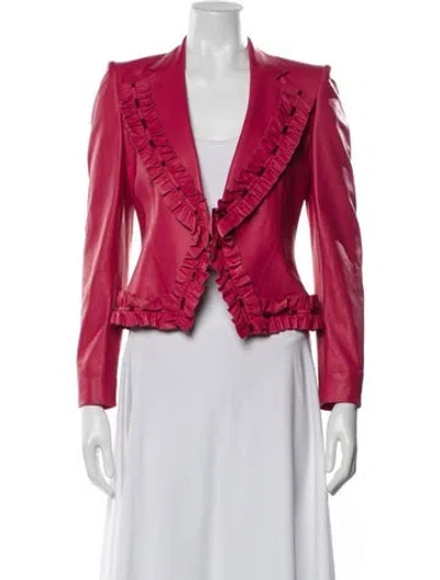 Pre-owned Emanuel Ungaro Lamb Leather Jacket In Pink