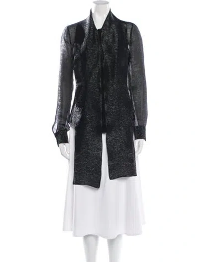 Pre-owned Emanuel Ungaro Long Sleeve Top In Black