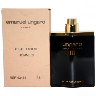Emanuel Ungaro Men's Homme Iii Edt Spray 3.4 oz (tester) Fragrances 8034097956935 In Black