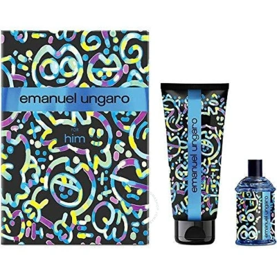 Emanuel Ungaro Men's Ungaro For Him Gift Set Fragrances 8052086378308 In Amber