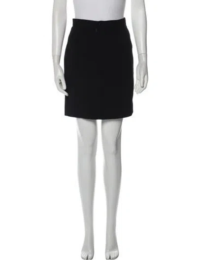 Pre-owned Emanuel Ungaro Mini Skirt In Black