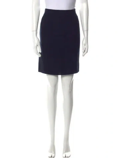 Pre-owned Emanuel Ungaro Mini Skirt In Blue