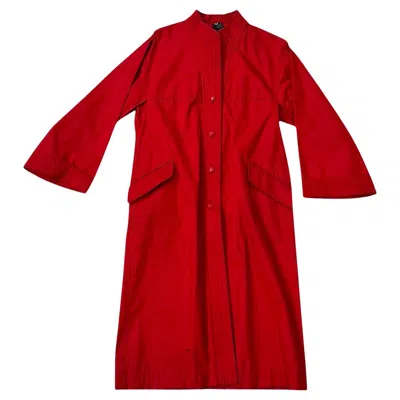 Pre-owned Emanuel Ungaro Parallèle Vintage Red Duster Coat