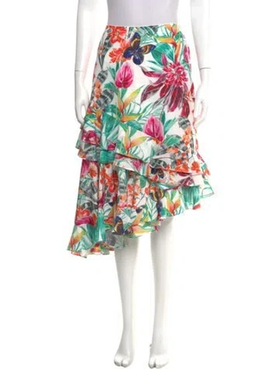 Pre-owned Emanuel Ungaro Printed Midi Length Skirt In Green