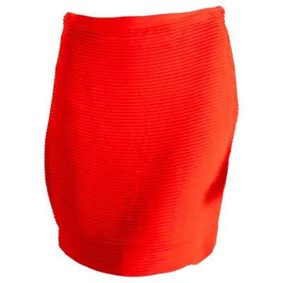 Pre-owned Emanuel Ungaro Red Plissè Short Skirt