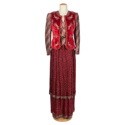 Pre-owned Emanuel Ungaro Set Haute Couture Spring-summer 1979 In Brown