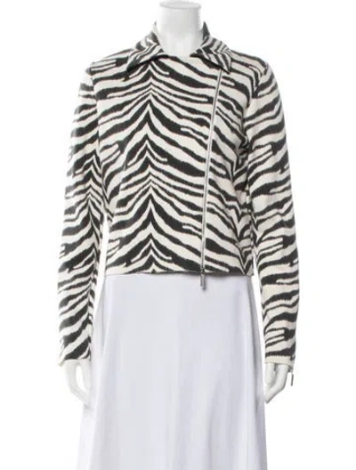 Pre-owned Emanuel Ungaro Silk Animal Print Jacket In Neutrals