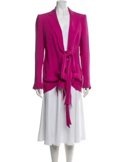 Pre-owned Emanuel Ungaro Silk Blazer In Pink