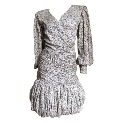 Pre-owned Emanuel Ungaro Silk Dress 1980s In Gray