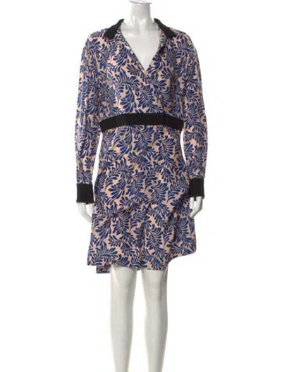 Pre-owned Emanuel Ungaro Silk Knee-length Dress In Blue