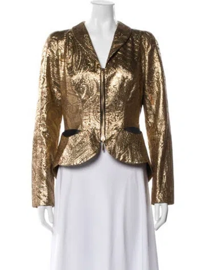 Pre-owned Emanuel Ungaro Silk Printed Evening Jacket In Multi