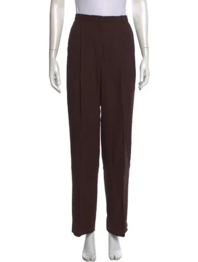 Pre-owned Emanuel Ungaro Straight Leg Pants In Brown