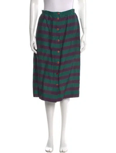 Pre-owned Emanuel Ungaro Striped Knee-length Skirt In Purple