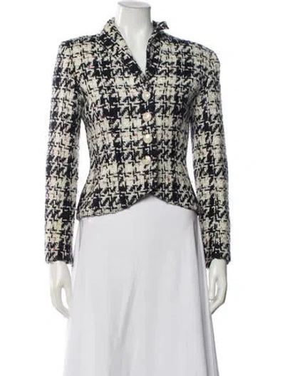 Pre-owned Emanuel Ungaro Tweed Pattern Blazer In Multi