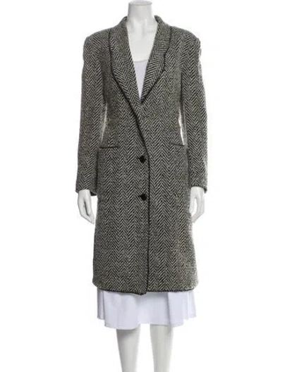 Pre-owned Emanuel Ungaro Tweed Tweed Pattern Peacoat In Multi