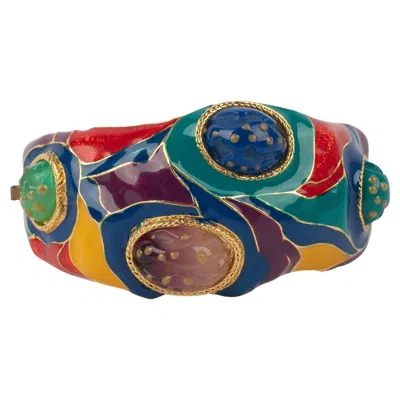 Pre-owned Emanuel Ungaro Ungaro Enameled Bracelet In Multi