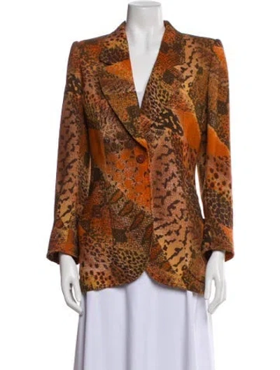 Pre-owned Emanuel Ungaro Vintage 1980's Blazer In Orange