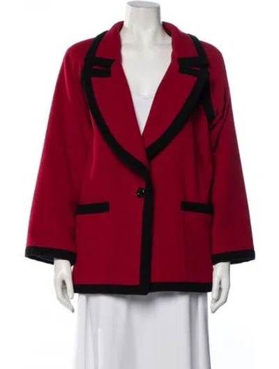 Pre-owned Emanuel Ungaro Vintage 1980's Blazer In Red