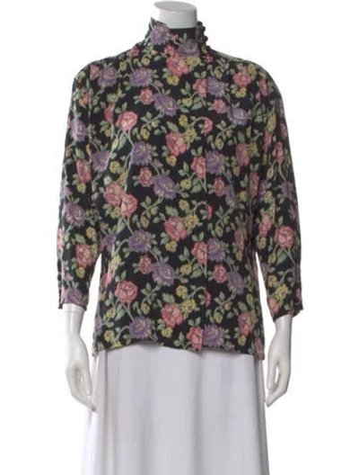 Pre-owned Emanuel Ungaro Vintage 1980's Blouse In Black