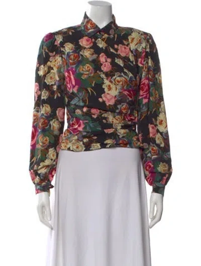 Pre-owned Emanuel Ungaro Vintage 1980's Blouse In Black