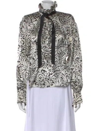 Pre-owned Emanuel Ungaro Vintage 1980's Blouse In Multi
