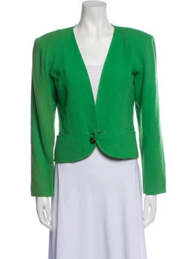 Pre-owned Emanuel Ungaro Vintage 1980's Evening Jacket In Green