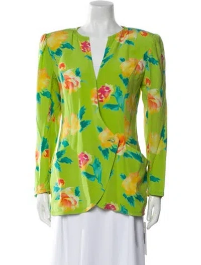 Pre-owned Emanuel Ungaro Vintage 1980's Evening Jacket In Green