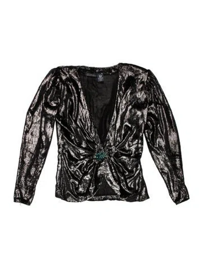 Pre-owned Emanuel Ungaro Vintage 1980's Evening Jacket In Silver