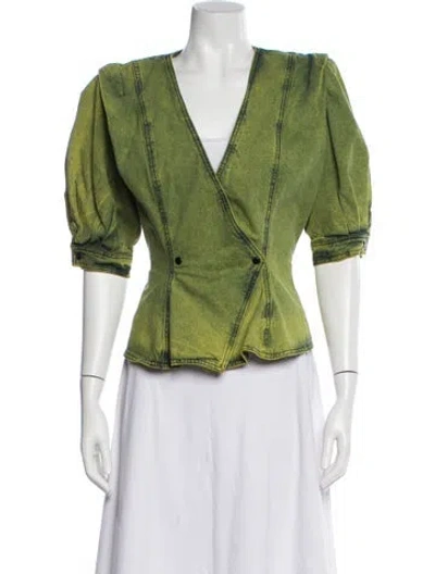 Pre-owned Emanuel Ungaro Vintage 1980's Skirt Set In Green