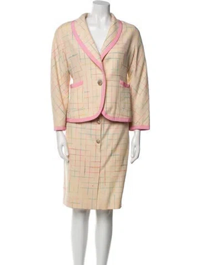 Pre-owned Emanuel Ungaro Vintage 1980's Skirt Suit In Neutral