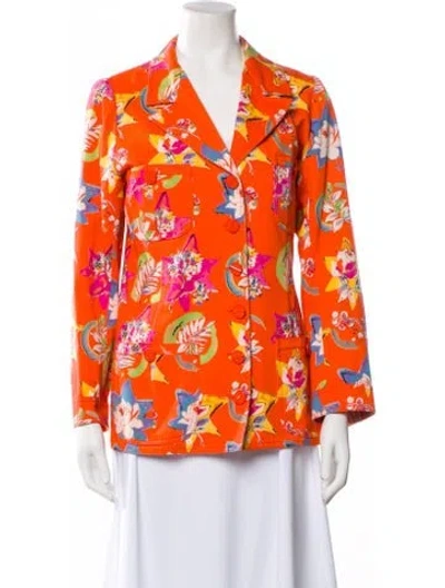 Pre-owned Emanuel Ungaro Vintage 1990's Blazer In Orange