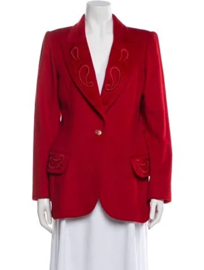Pre-owned Emanuel Ungaro Vintage 1990's Blazer In Red