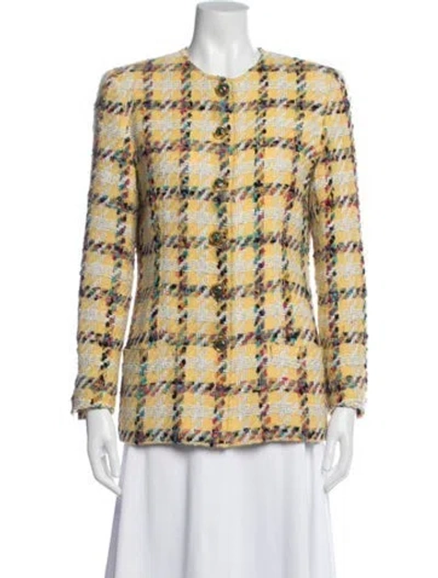 Pre-owned Emanuel Ungaro Vintage 1990's Blazer In Yellow