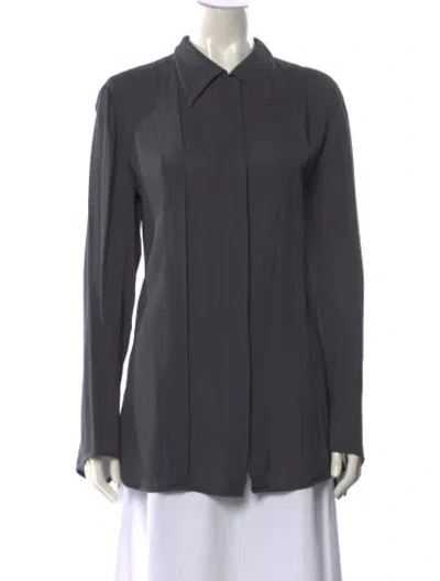 Pre-owned Emanuel Ungaro Vintage 1990's Blouse In Gray