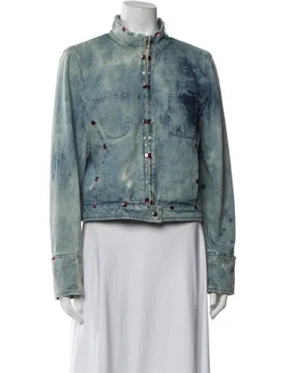 Pre-owned Emanuel Ungaro Vintage 1990's Denim Jacket In Blue