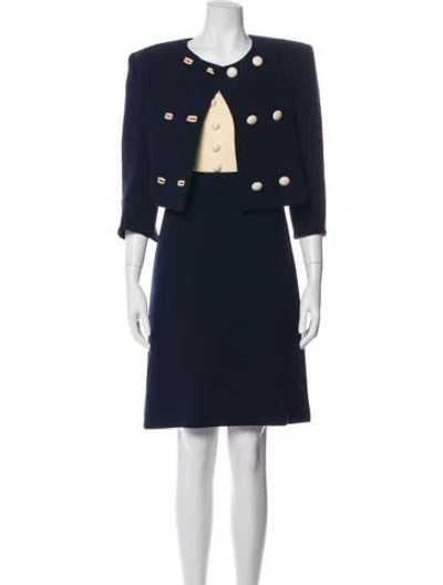 Pre-owned Emanuel Ungaro Vintage 1990's Dress Set In Blue