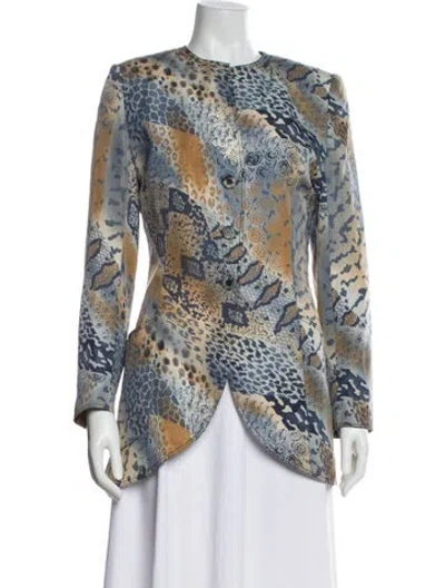 Pre-owned Emanuel Ungaro Vintage 1990's Evening Jacket In Blue