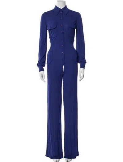 Pre-owned Emanuel Ungaro Vintage 1990's Jumpsuit In Blue
