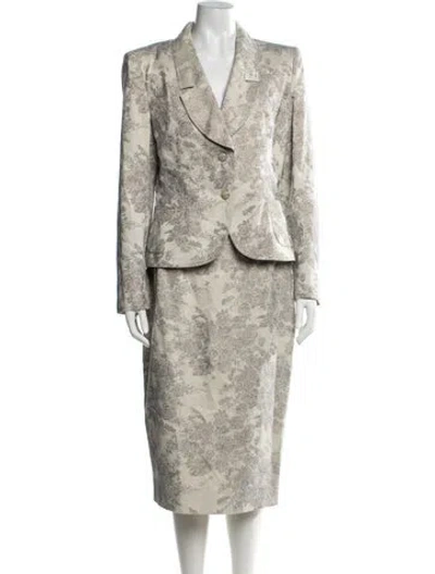 Pre-owned Emanuel Ungaro Vintage 1990's Skirt Suit In Gray