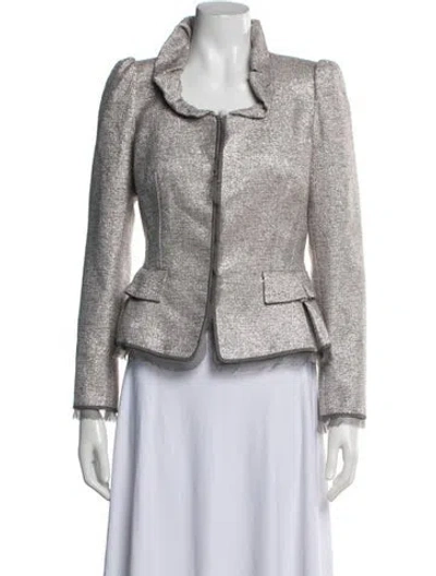 Pre-owned Emanuel Ungaro Vintage 2000's Blazer In Grey/metallic