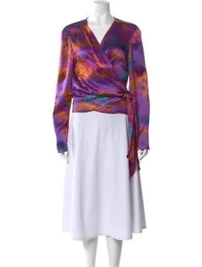 Pre-owned Emanuel Ungaro Vintage 2000's Blouse In Purple