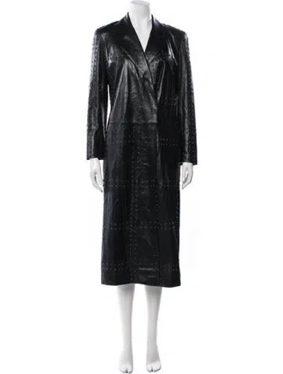 Pre-owned Emanuel Ungaro Vintage 2000's Coat In Black