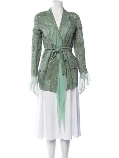 Pre-owned Emanuel Ungaro Vintage 2000's Jacket In Green