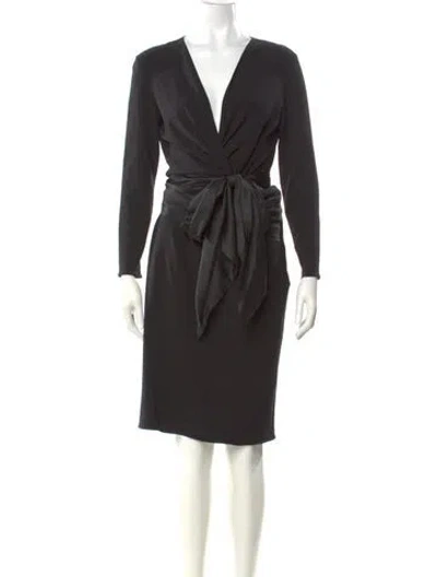 Pre-owned Emanuel Ungaro Vintage Knee-length Dress In Black